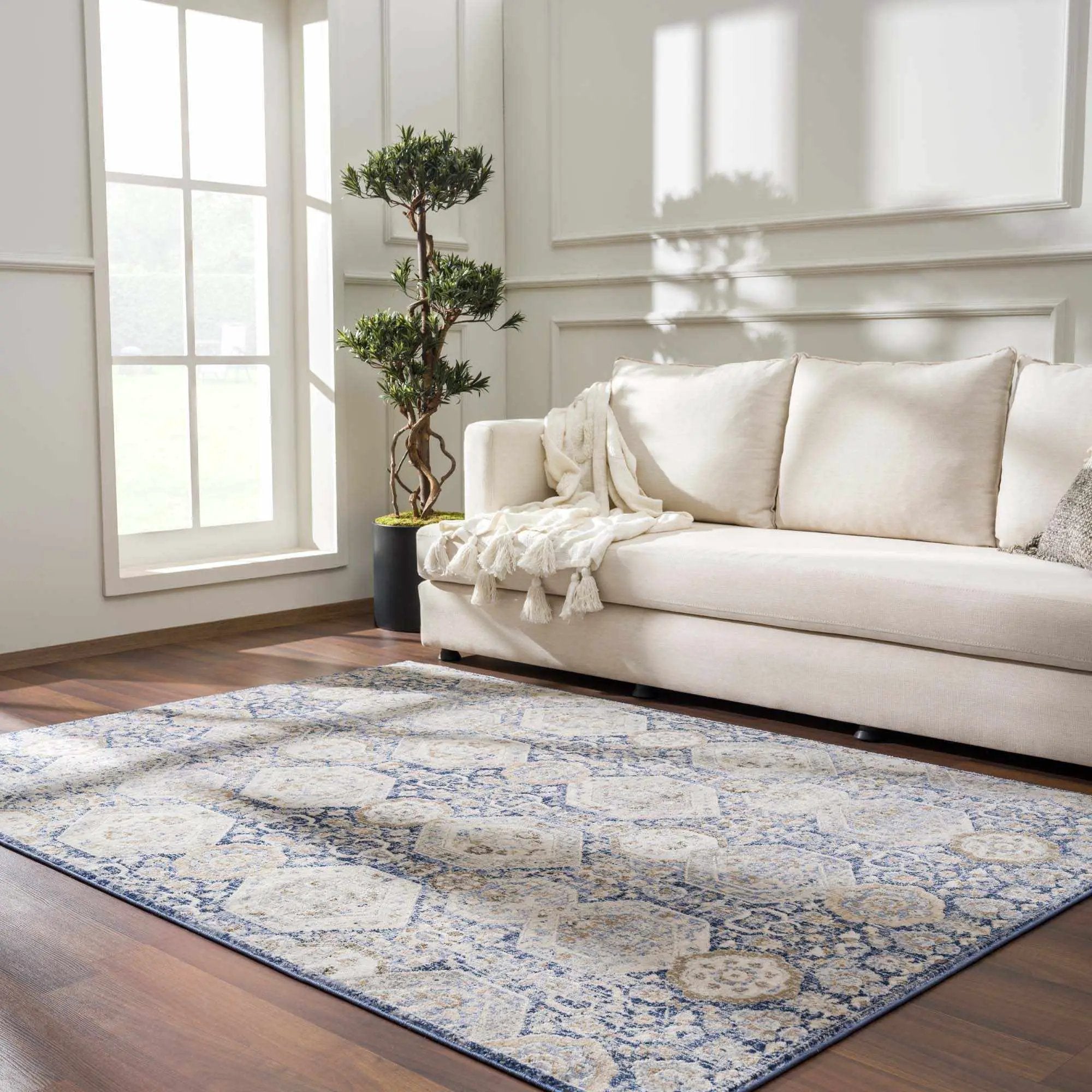 Parkerfield Blue Area Rug - Clearance by Boutique Rugs