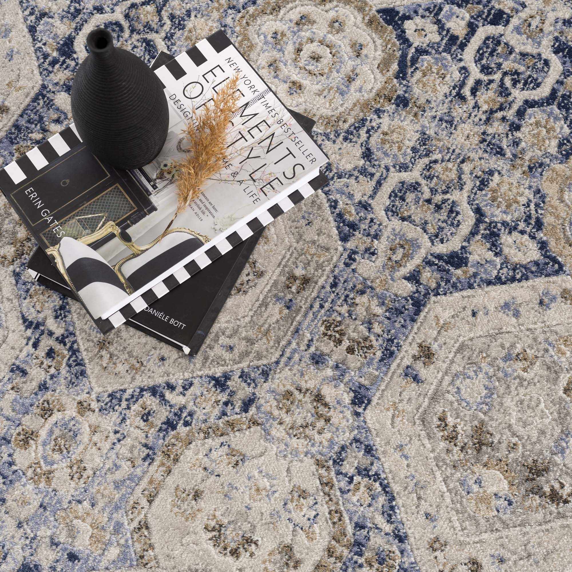 Parkerfield Blue Area Rug - Clearance by Boutique Rugs