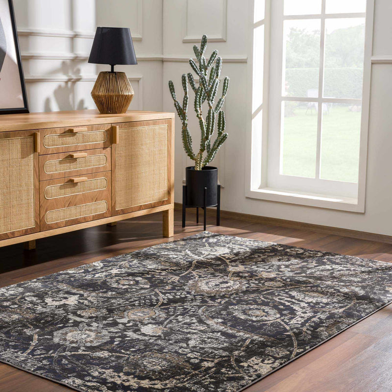 Georgiana Charcoal Area Rug by Boutique Rugs