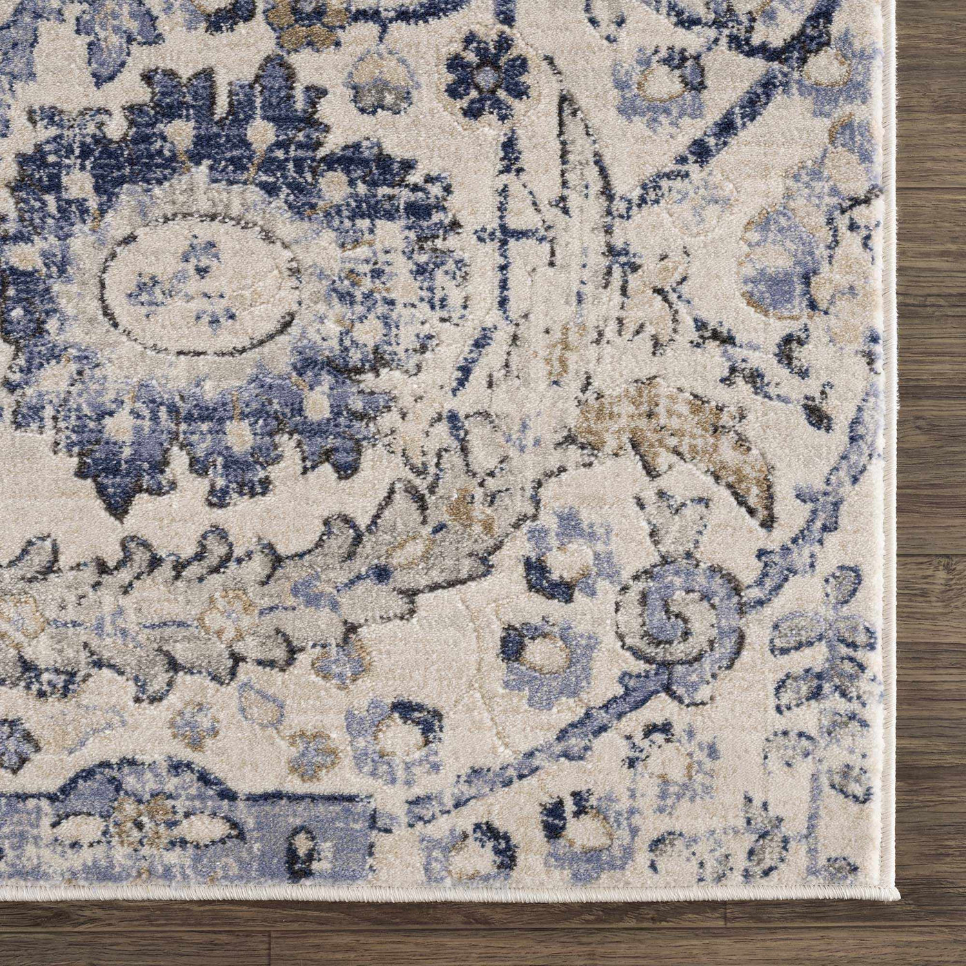 Georgiana Blue & Beige Oushak Rug by Boutique Rugs