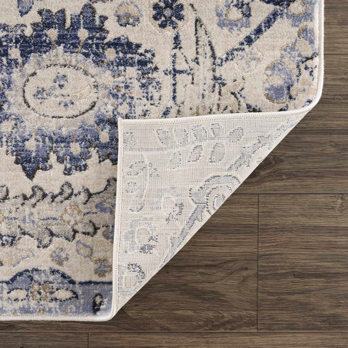 Georgiana Blue & Beige Oushak Rug by Boutique Rugs