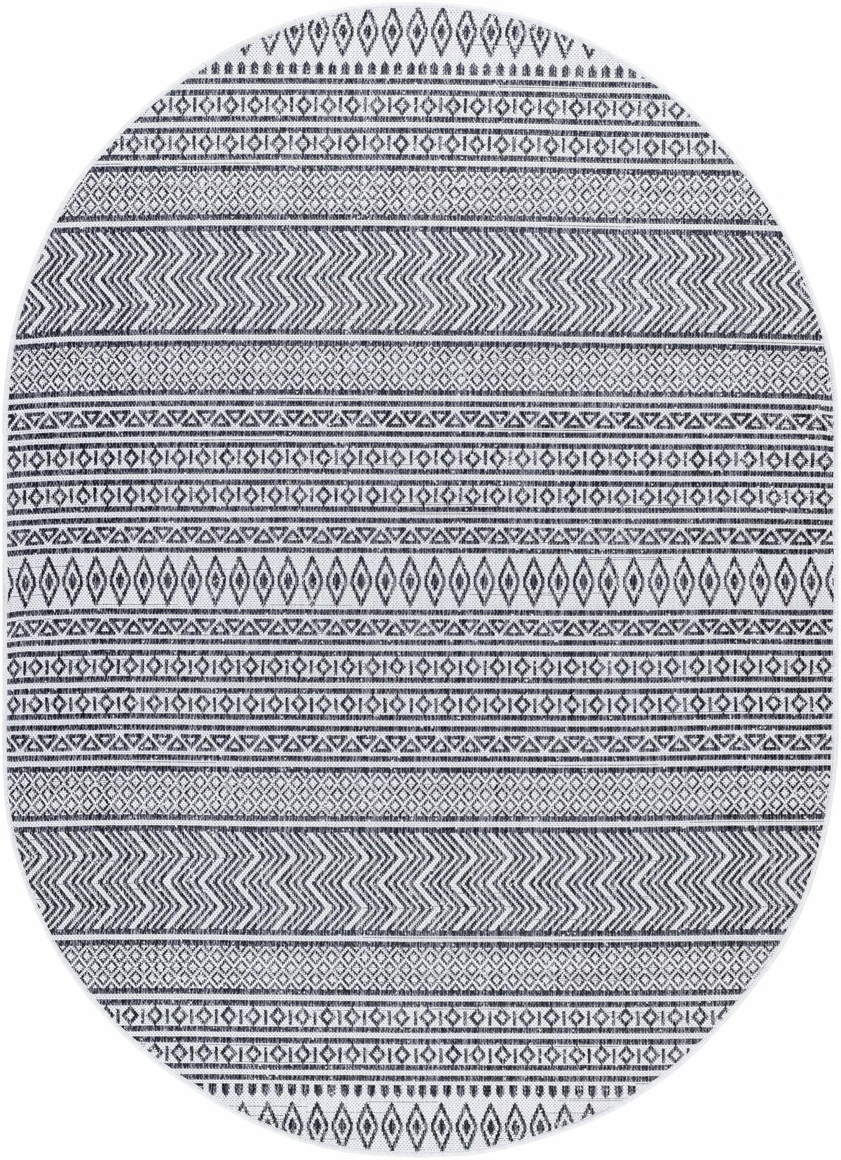 Imboden Black&White Outdoor Rug, photo 9 of 26