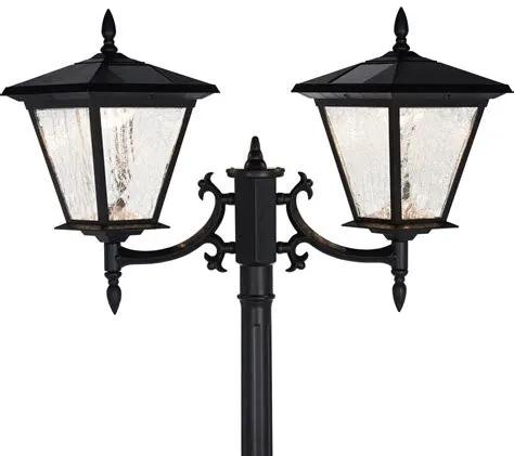 Energizer 2 Heads Solar Post Lamp With Planter by Outdoor Solar Outlet
