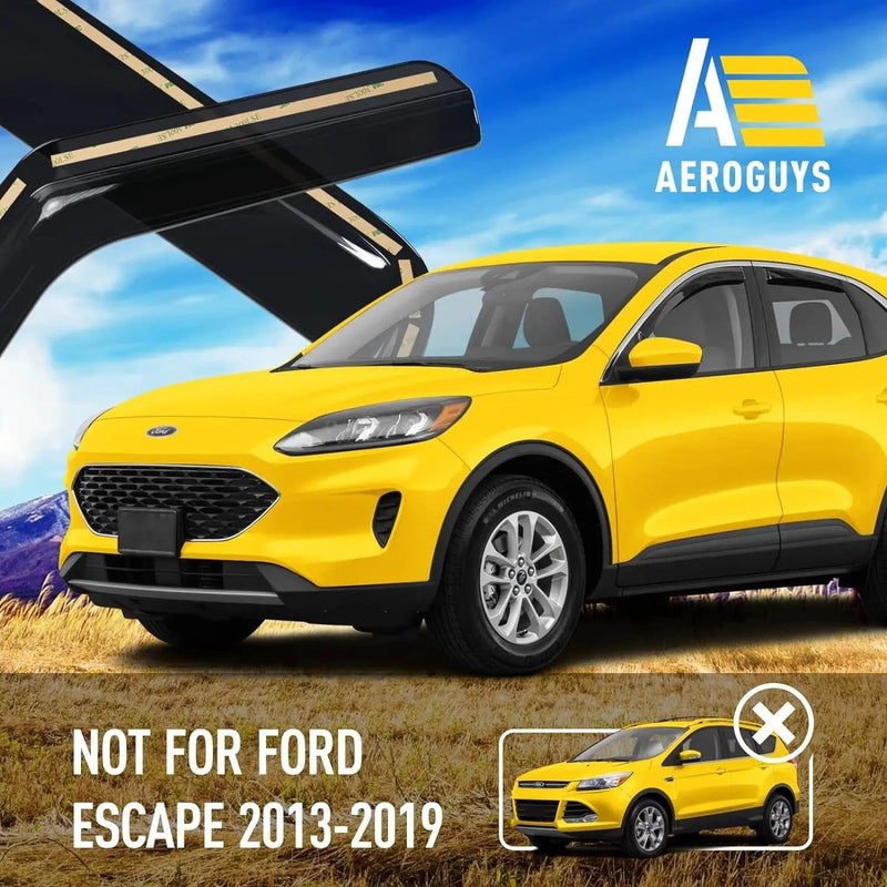 AEROGUYS 4.4★★★★ Extra Durable Window Deflectors in-Channel Window Visors Rain Guards Fit for Ford Escape 2020-2024, Sun Visors, Wind Vent Visors, Window Vent Shades, Exterior Car Accessories - 4 pcs. AG0038 by Selzalot