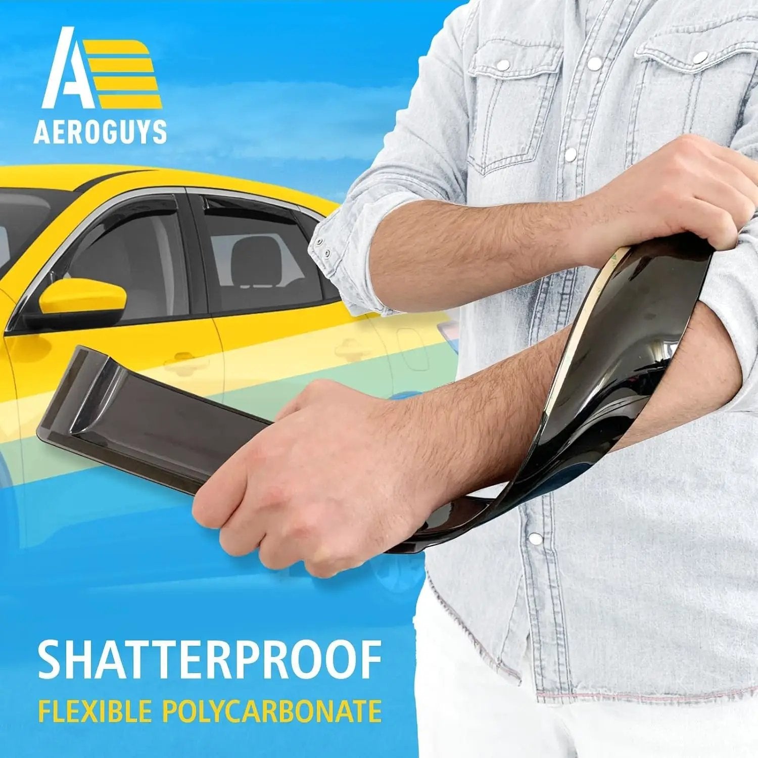 AEROGUYS 4.4★★★★ Extra Durable Window Deflectors in-Channel Window Visors Rain Guards Fit for Ford Escape 2020-2024, Sun Visors, Wind Vent Visors, Window Vent Shades, Exterior Car Accessories - 4 pcs. AG0038 by Selzalot