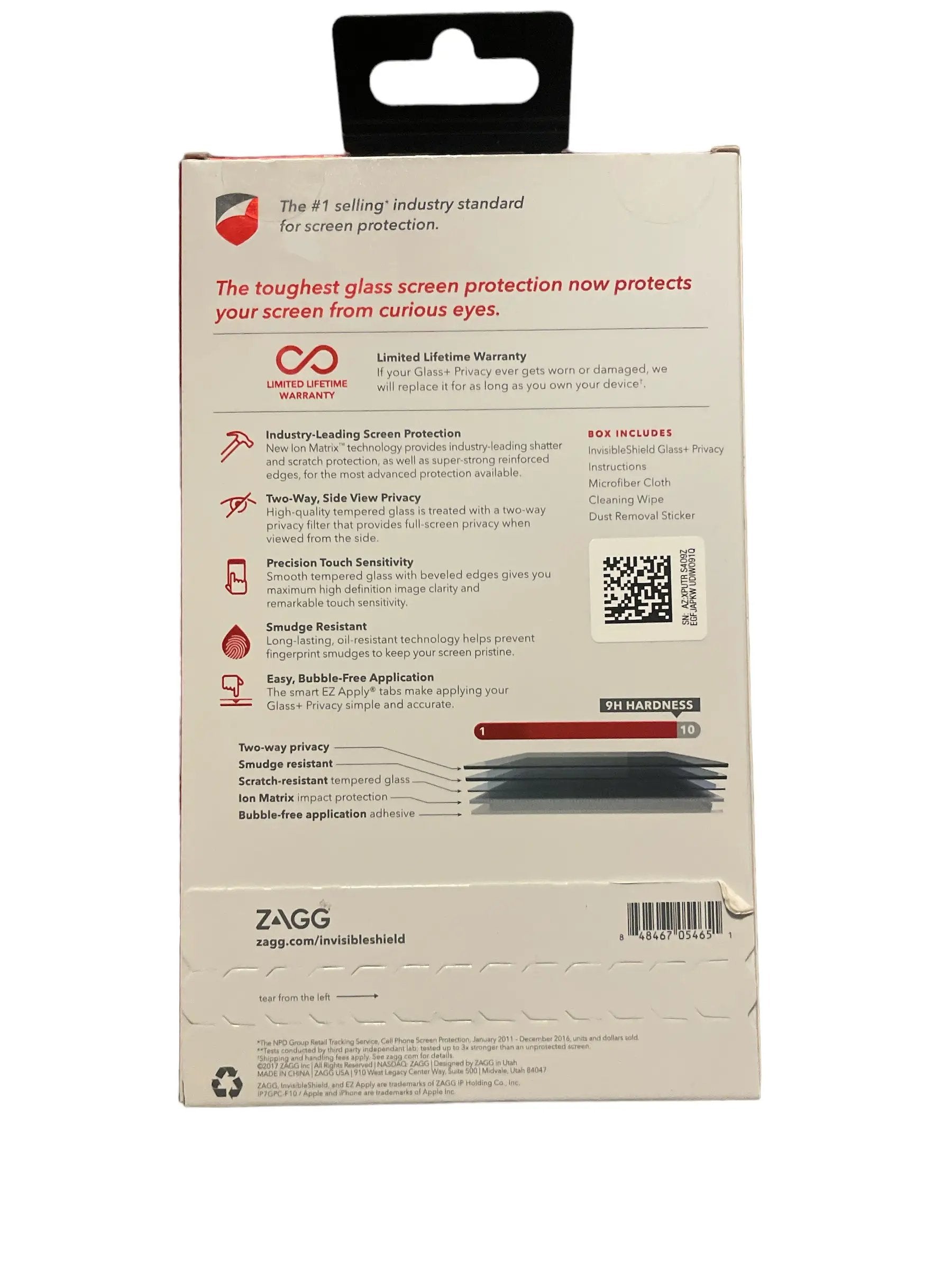 ZAGG InvisibleShield Glass Privacy Screen Protector For Apple iPhone 6/6s/7 by Selzalot