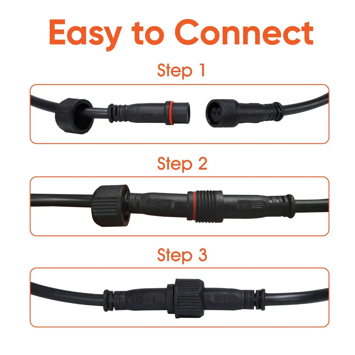 Solar Extension Cable 5m16.4 Feet Extender Wires Cords Two Core with Plug Waterproof IP65 for Solar Flood Lights Solar Street Lights by Outdoor Solar Outlet