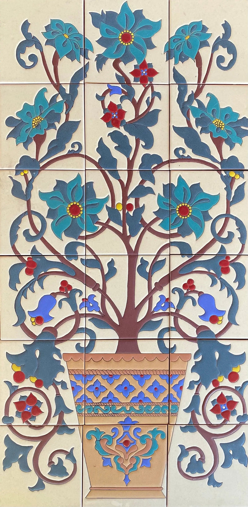 Flowers & Vase Mural by Place Of Clay
