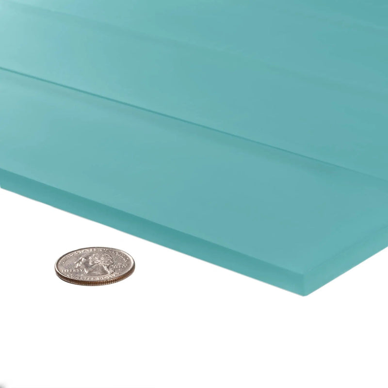 Sky Blue 3x12 Matte Subway Glass Tile (20 pack, 5 sq ft/case) by Apollo Tile