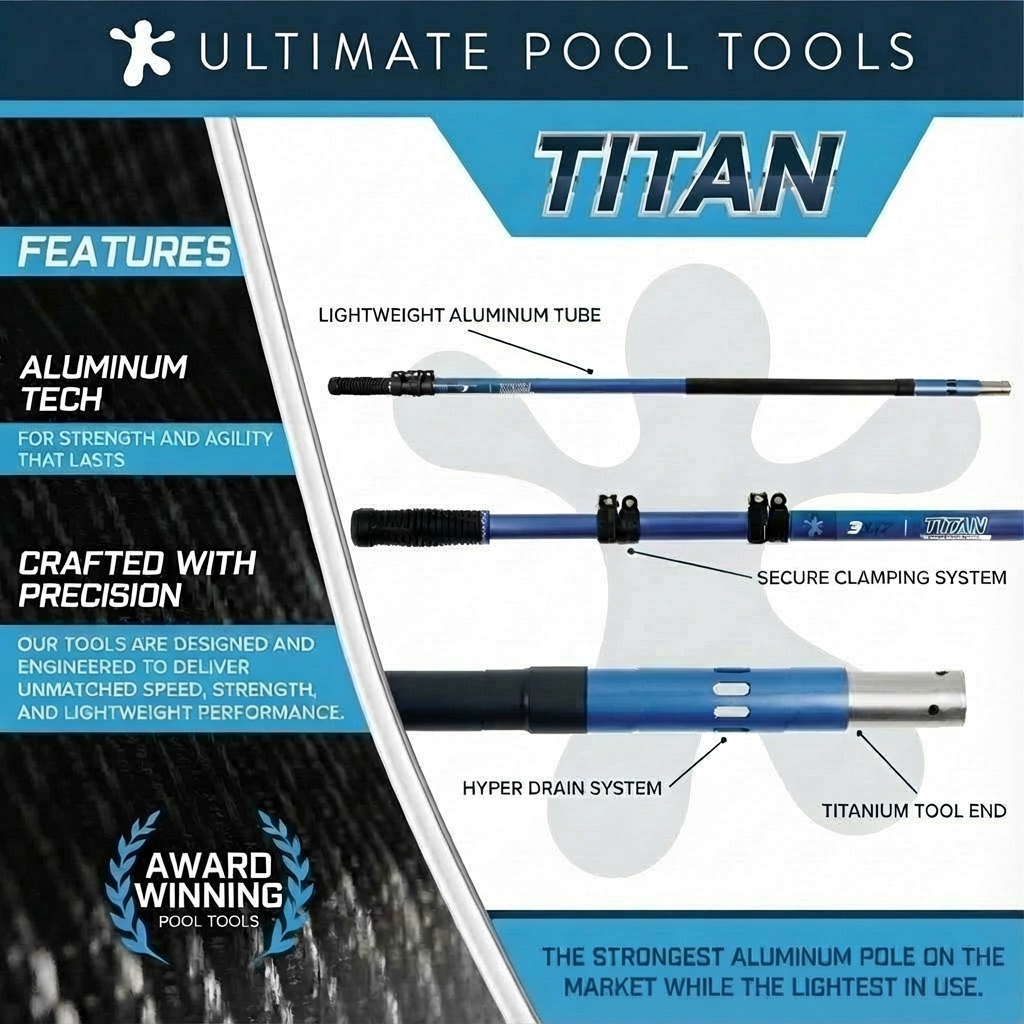 3X17 / Titan Aluminum, Titanium Swimming Pool Pole, photo 6 of 6