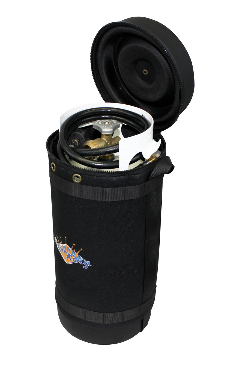 Flame King Propane Gas Hauler Kit 10lb Propane Tank, Adapter Hose and Insulated Protective Carry Case by Flame King Products