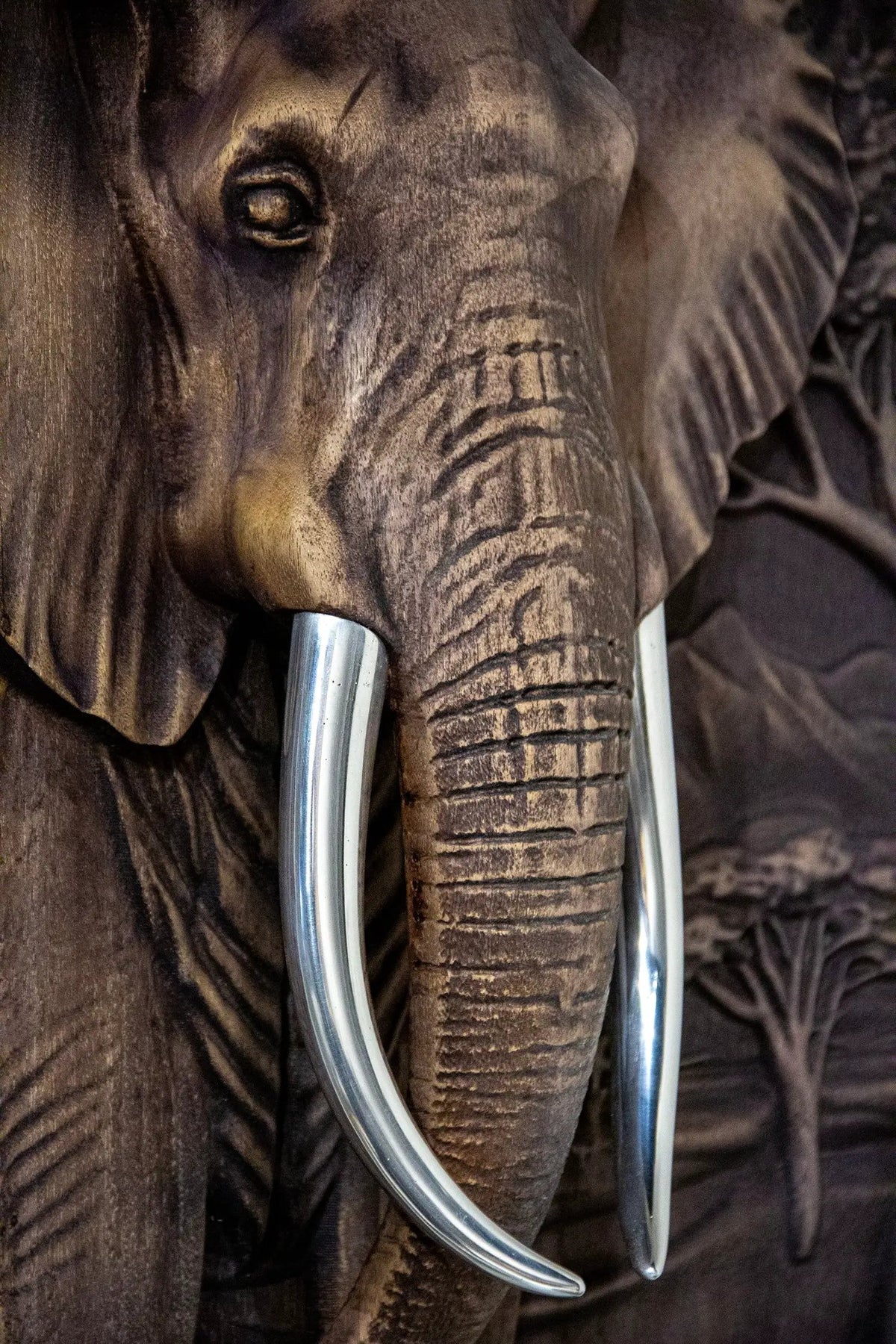 Majestic African Elephant 3D Relief Wood Wall Art, photo 11 of 18