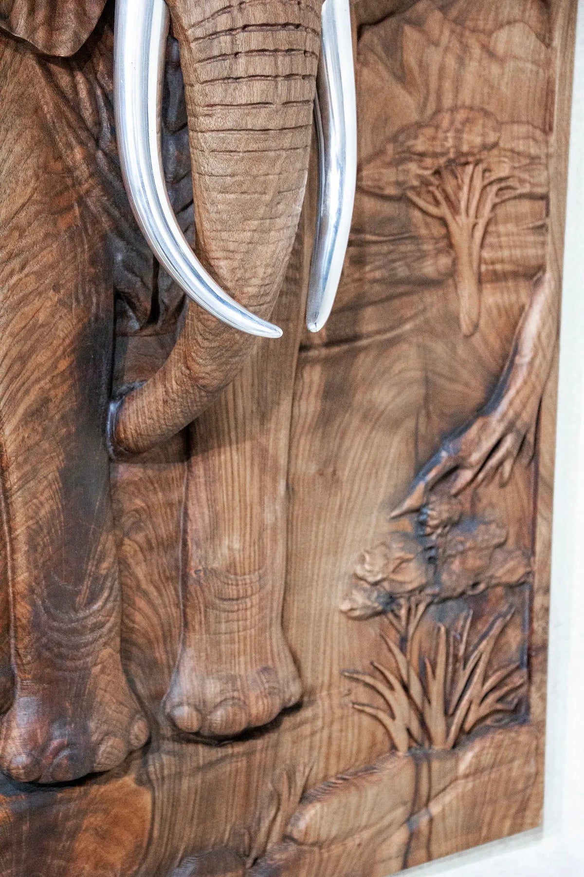 Majestic African Elephant 3D Relief Wood Wall Art, photo 6 of 18