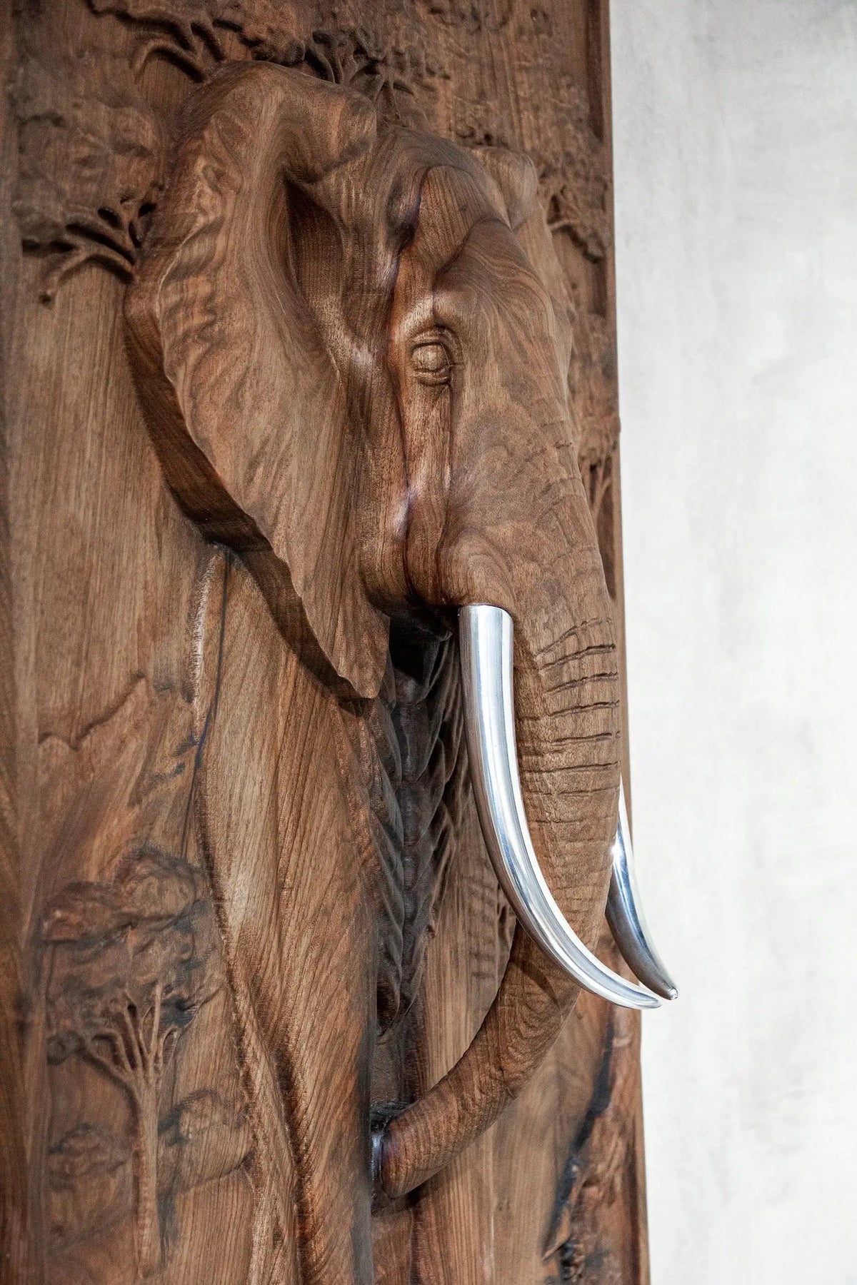 Majestic African Elephant 3D Relief Wood Wall Art, photo 7 of 18