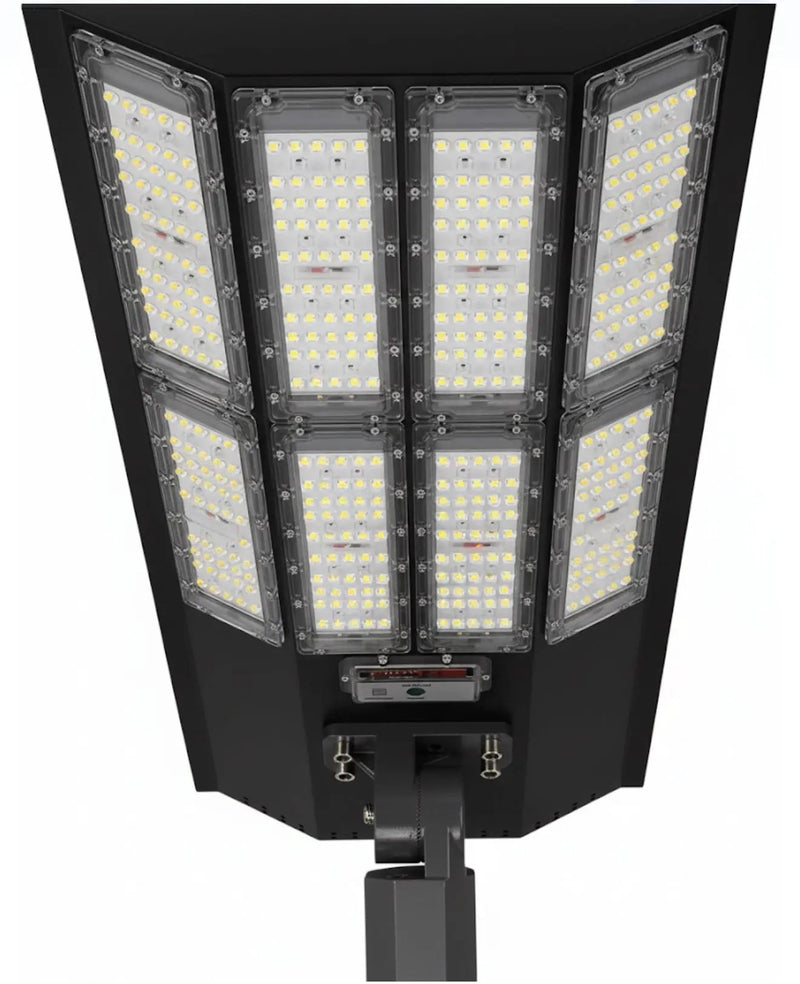 11,000W Aluminum Frame Solar Street Lights Outdoor Motion Sensor, Dusk to Dawn 200000LM with Remote Control by Outdoor Solar Outlet