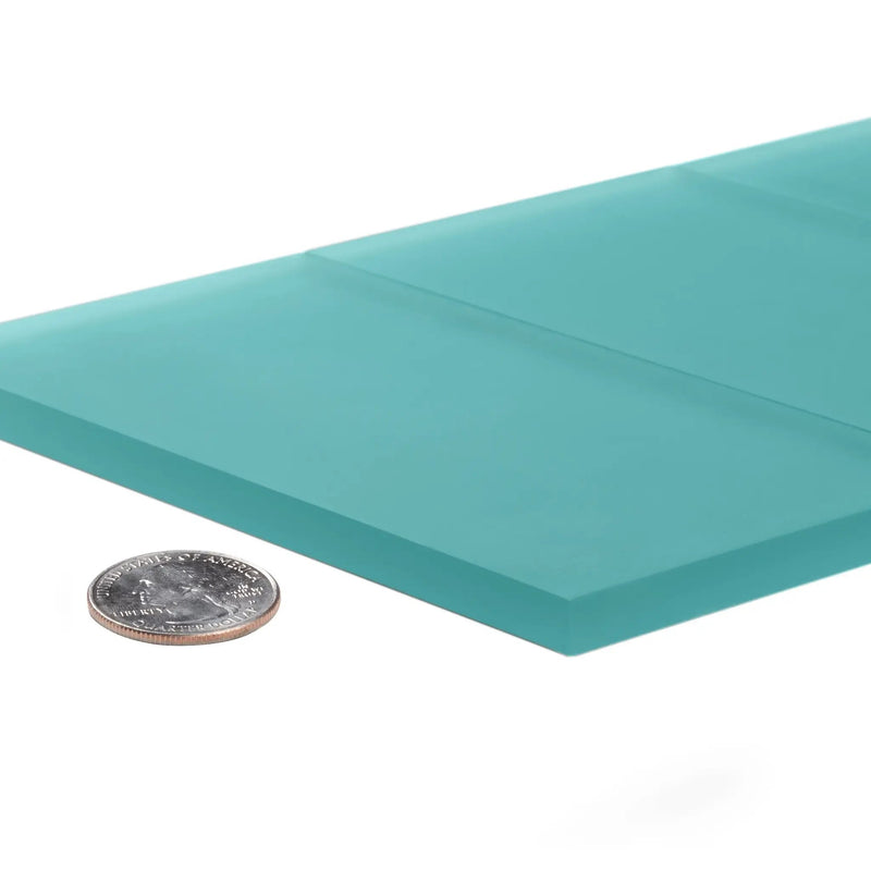 Sky Blue 3x6 Matte Subway Glass Tile (40 pack, 5 sq ft/case) by Apollo Tile