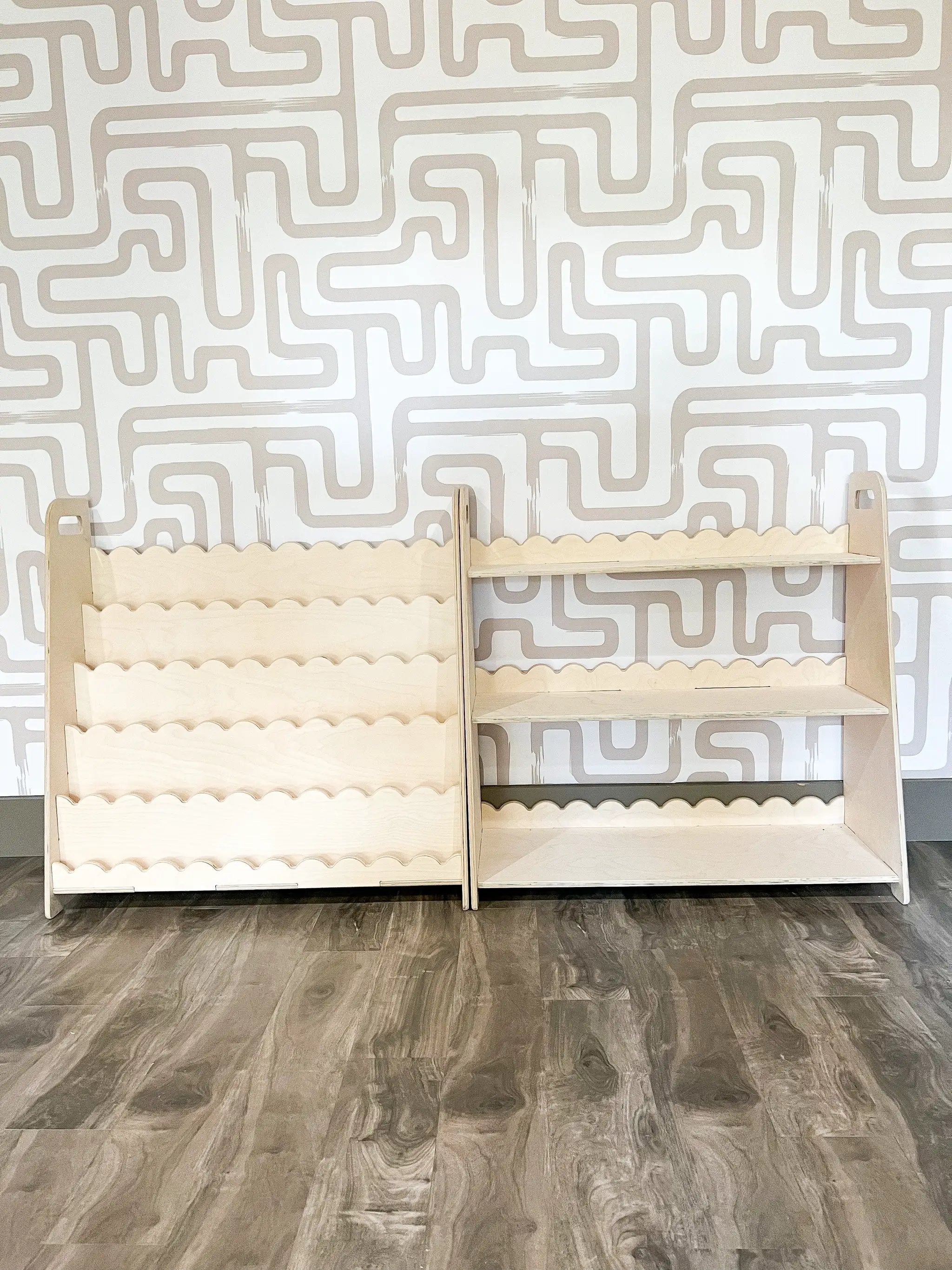 RAY+ROY- Scalloped Toy Shelf + Bookshelf by Bush Acres