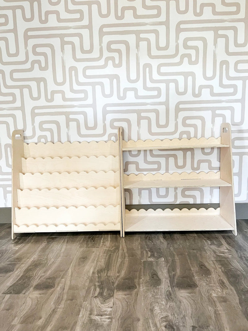 RAY+ROY- Scalloped Toy Shelf + Bookshelf by Bush Acres