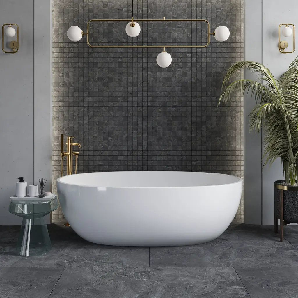 Slate Black 12x12 Matte Uniform Square Porcelain Mosaic Tile (11 pack, 10.65 sq ft/case) by Apollo Tile