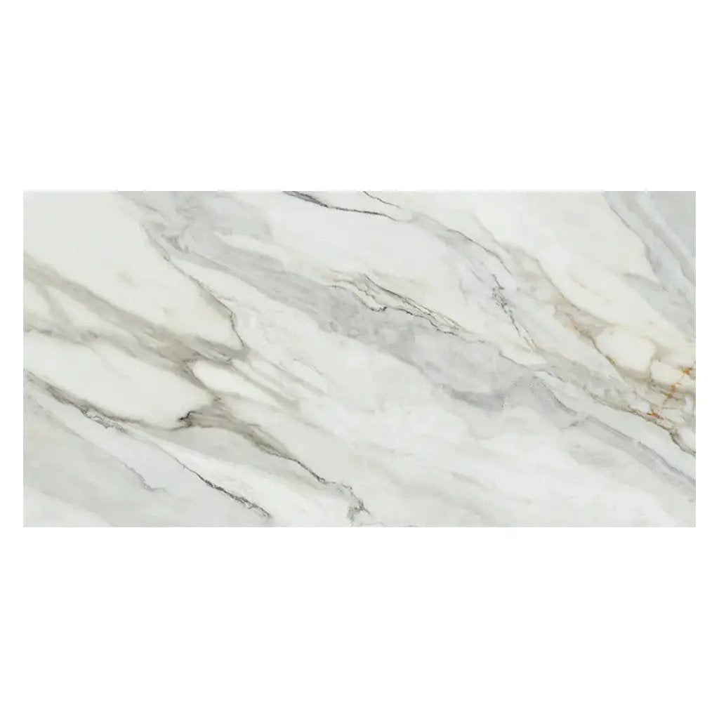 White with Gray Vein 24x48 Matte Porcelain Large Format Tile (2 pack, 15.42 sq ft/case) by Apollo Tile