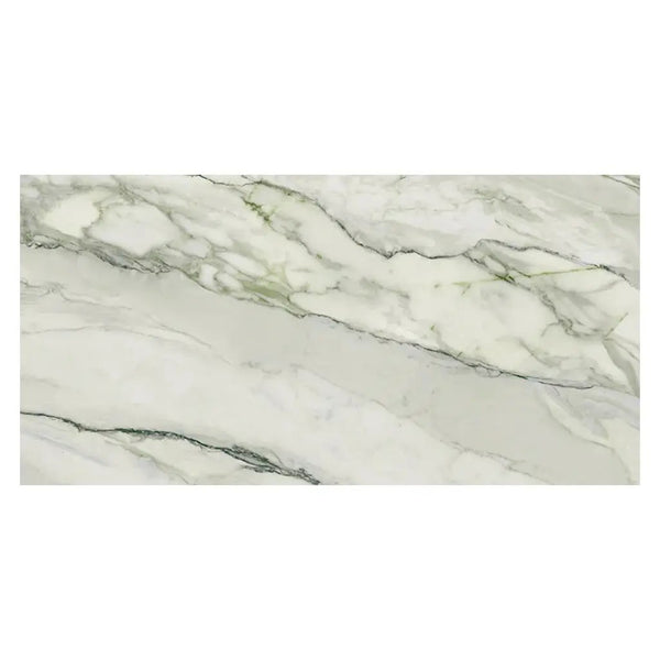 Soft White with Sage Green Vein 24x48 Matte Porcelain Large Format Tile (2 pack, 15.42 sq ft/case)