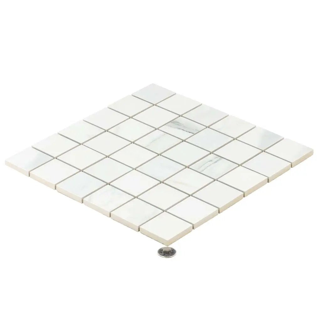 White 12x12 Matte Uniform Square Porcelain Mosaic Tile (11 pack, 10.76 sq ft/case) by Apollo Tile