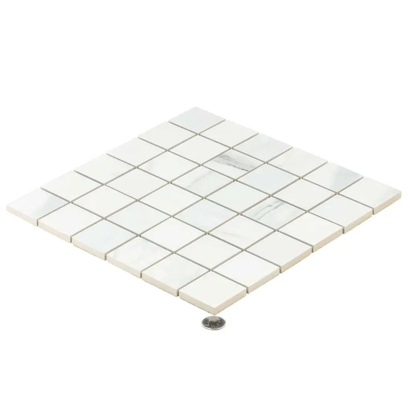 White 12x12 Matte Uniform Square Porcelain Mosaic Tile (11 pack, 10.76 sq ft/case) by Apollo Tile