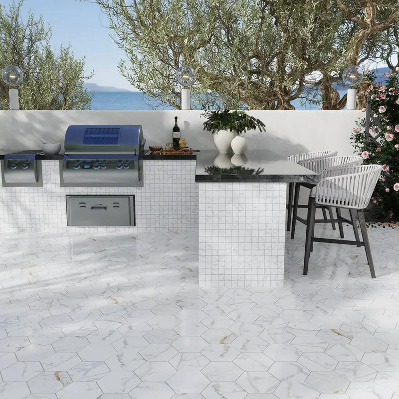 White 12x12 Matte Uniform Square Porcelain Mosaic Tile (11 pack, 10.76 sq ft/case) by Apollo Tile