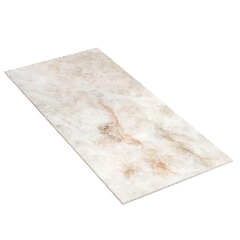 Light Cream Beige 24x48 Lappato Porcelain Large Format Tile (2 pack, 15.5 sq ft/case) by Apollo Tile