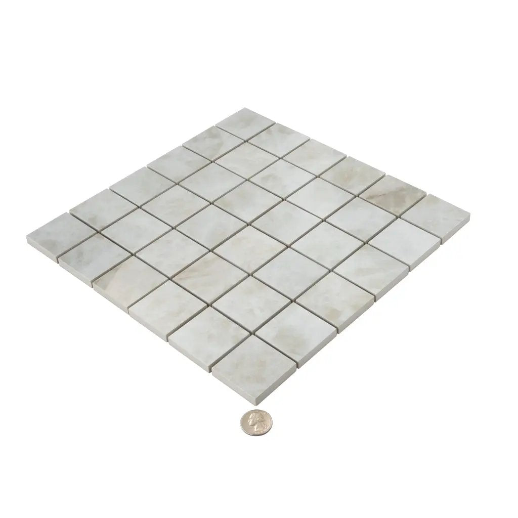 Light Cream Beige 12x12 Lappato Square Porcelain Mosaic Tile (5 pack, 4.84 sq ft/case) by Apollo Tile