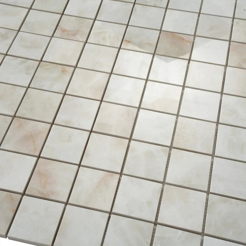 Light Cream Beige 12x12 Lappato Square Porcelain Mosaic Tile (5 pack, 4.84 sq ft/case) by Apollo Tile