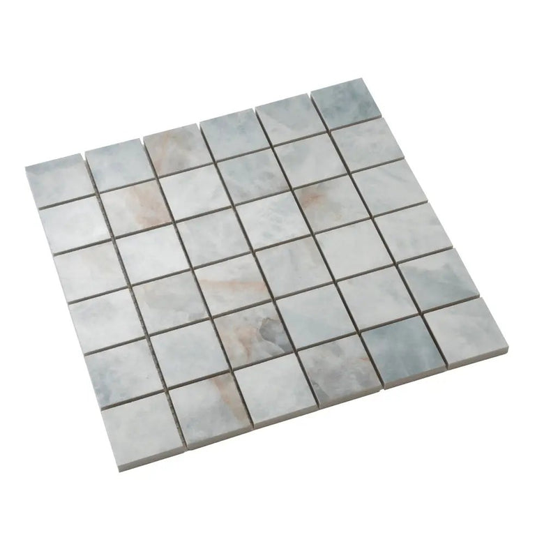 Frosted Sky Blue 12x12 Lappato Square Porcelain Mosaic Tile (5 pack, 4.84 sq ft/case) by Apollo Tile