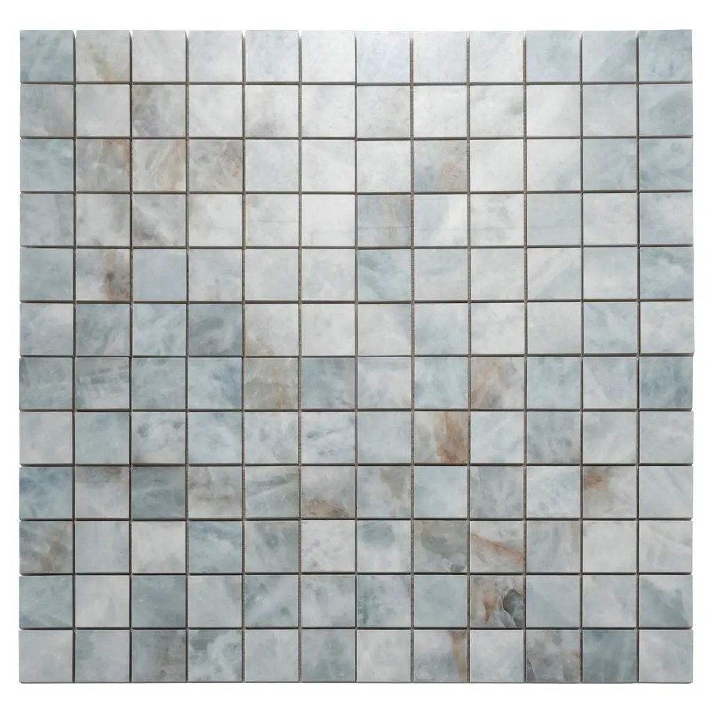 Frosted Sky Blue 12x12 Lappato Square Porcelain Mosaic Tile (5 pack, 4.84 sq ft/case) by Apollo Tile
