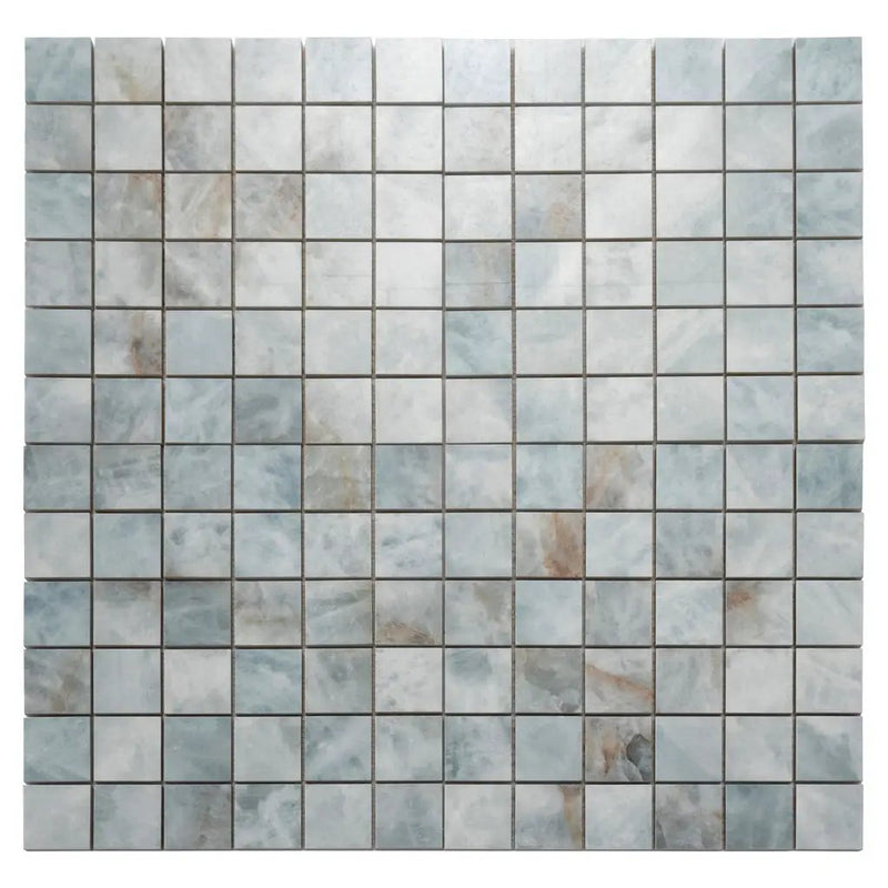Frosted Sky Blue 12x12 Lappato Square Porcelain Mosaic Tile (5 pack, 4.84 sq ft/case) by Apollo Tile