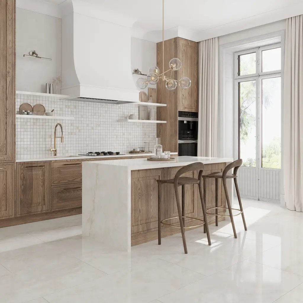 Soft Alabaster White 12x12 Lappato Square Porcelain Mosaic Tile (5 pack, 4.84 sq ft/case) by Apollo Tile