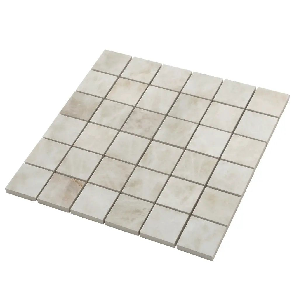 Soft Alabaster White 12x12 Lappato Square Porcelain Mosaic Tile (5 pack, 4.84 sq ft/case) by Apollo Tile