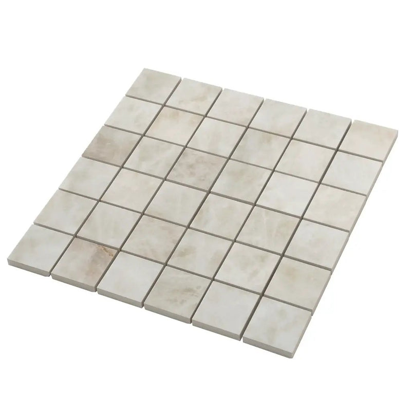 Soft Alabaster White 12x12 Lappato Square Porcelain Mosaic Tile (5 pack, 4.84 sq ft/case) by Apollo Tile
