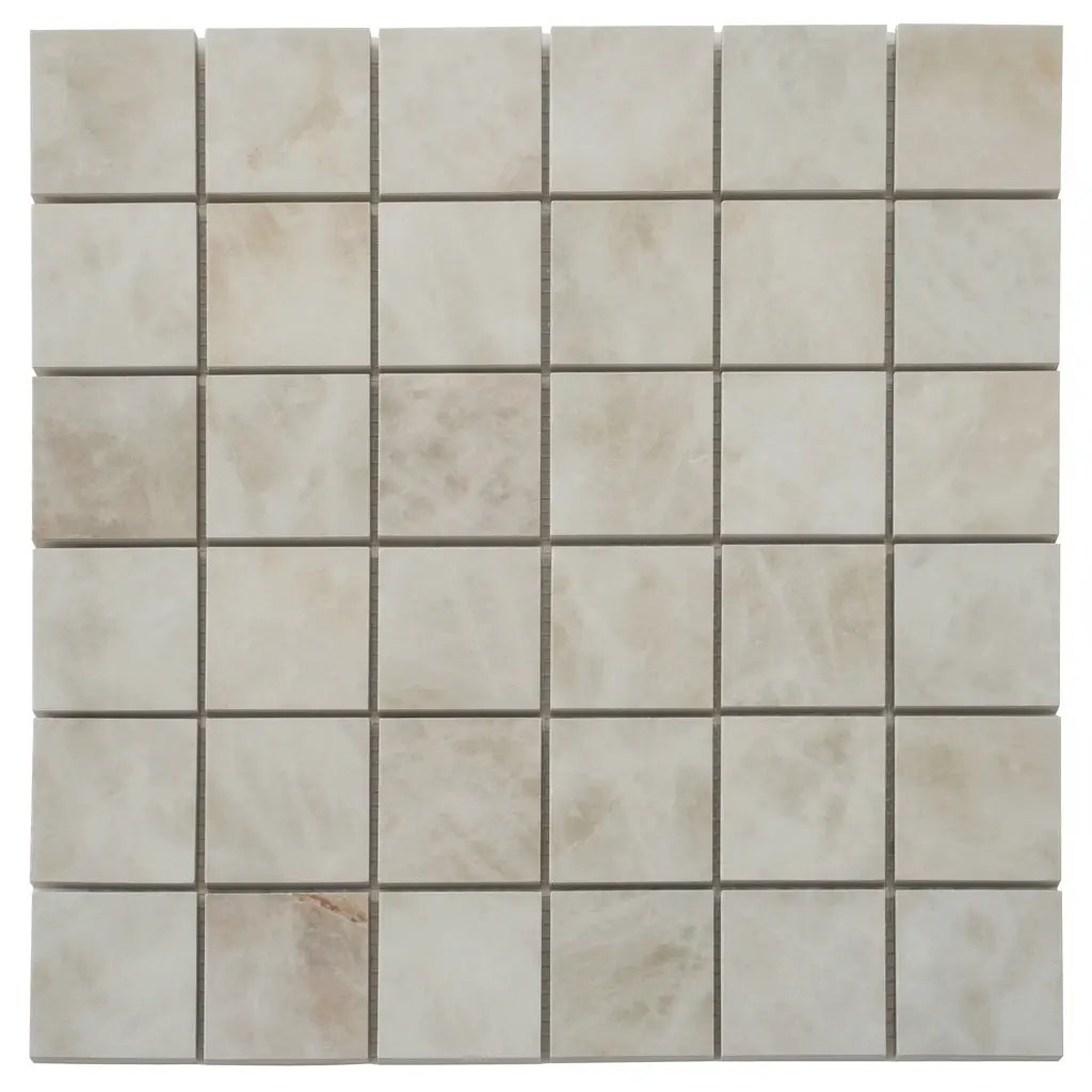 Soft Alabaster White 12x12 Lappato Square Porcelain Mosaic Tile (5 pack, 4.84 sq ft/case) by Apollo Tile