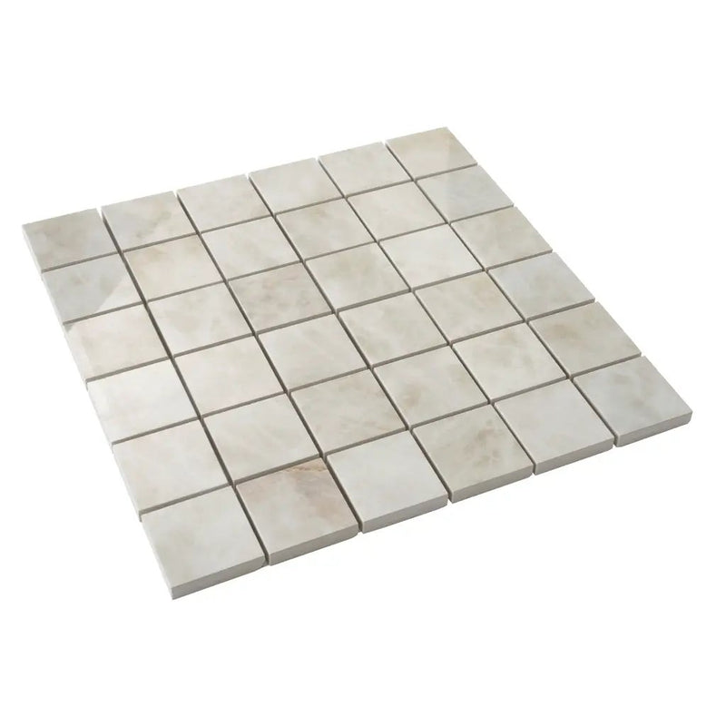 Soft Alabaster White 12x12 Lappato Square Porcelain Mosaic Tile (5 pack, 4.84 sq ft/case) by Apollo Tile