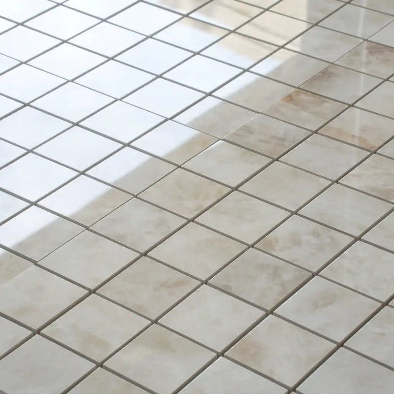 Soft Alabaster White 12x12 Lappato Square Porcelain Mosaic Tile (5 pack, 4.84 sq ft/case) by Apollo Tile