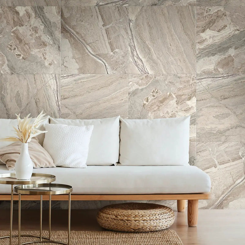 Beige 24x24 Matte Square Porcelain Large Format Tile (3 pack, 11.62 sq ft/case) by Apollo Tile