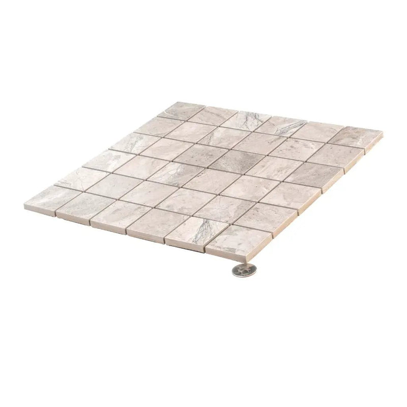 Beige 12x12 Matte Uniform Square Porcelain Mosaic Tile (6 pack, 5.81 sq ft/case) by Apollo Tile