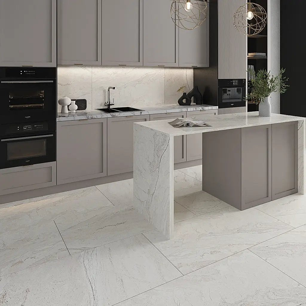 Stone Beige 24x48 Matte Porcelain Large Format Tile (2 pack, 15.5 sq ft/case) by Apollo Tile
