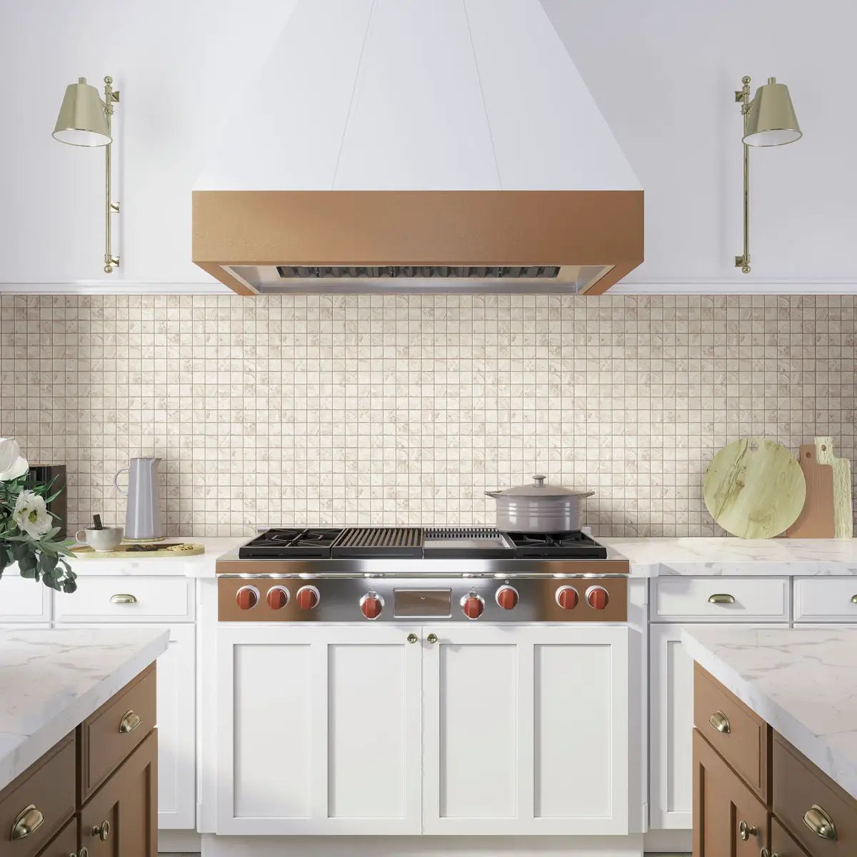Stone Beige 12x12 Matte Uniform Square Porcelain Mosaic Tile (6 pack, 5.81 sq ft/case) by Apollo Tile