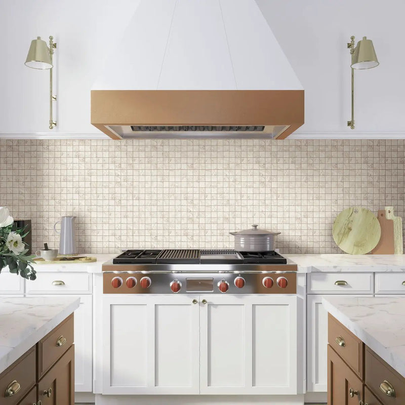 Stone Beige 12x12 Matte Uniform Square Porcelain Mosaic Tile (6 pack, 5.81 sq ft/case) by Apollo Tile