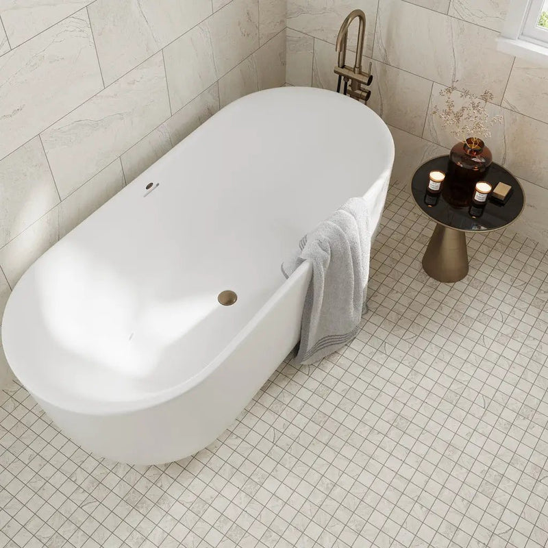 Stone Beige 12x12 Matte Uniform Square Porcelain Mosaic Tile (6 pack, 5.81 sq ft/case) by Apollo Tile