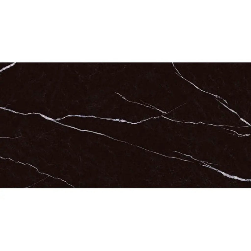 Black 24x48 Polished Porcelain Large Format Tile (2 pack, 15.55 sq ft/case) by Apollo Tile