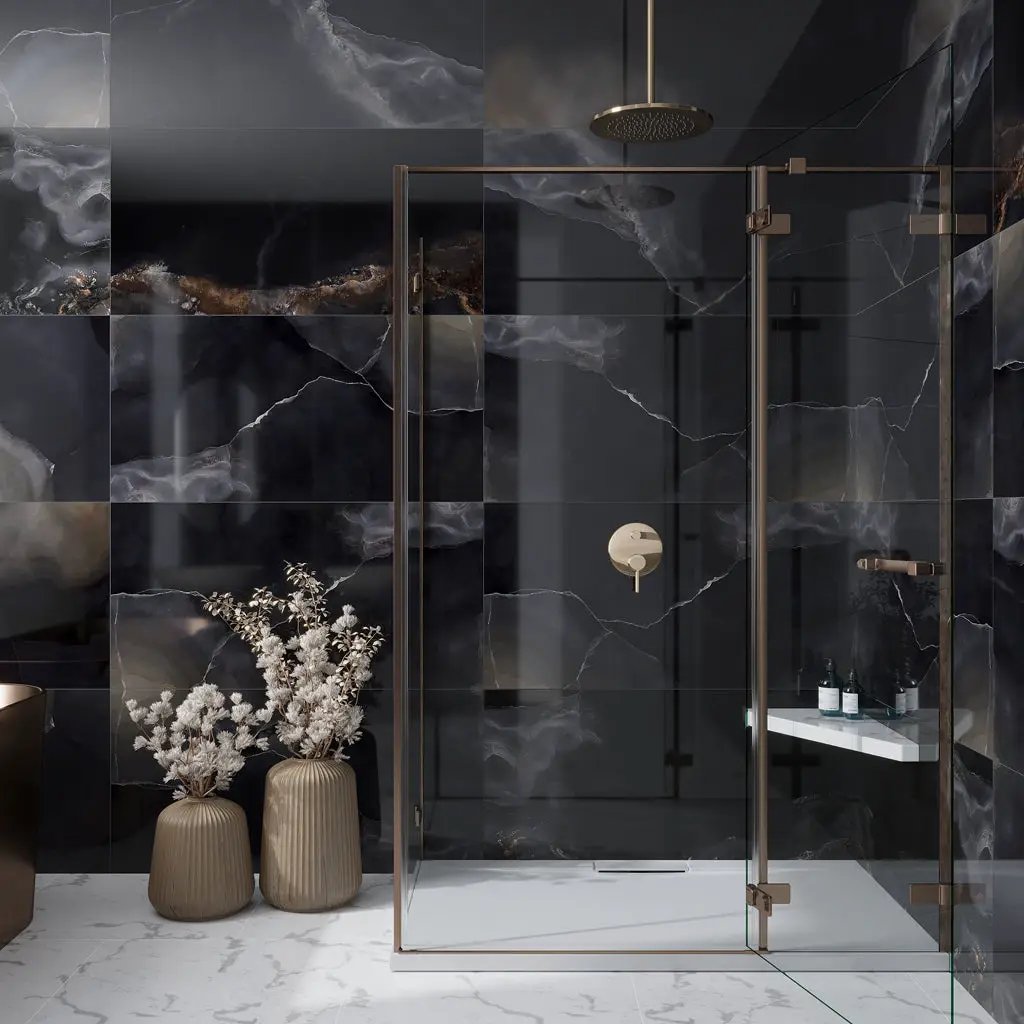 Black 24x48 Lappato Porcelain Large Format Tile (2 pack, 15.5 sq ft/case) by Apollo Tile