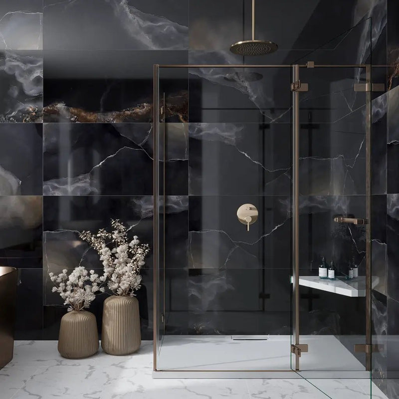 Black 24x48 Lappato Porcelain Large Format Tile (2 pack, 15.5 sq ft/case) by Apollo Tile