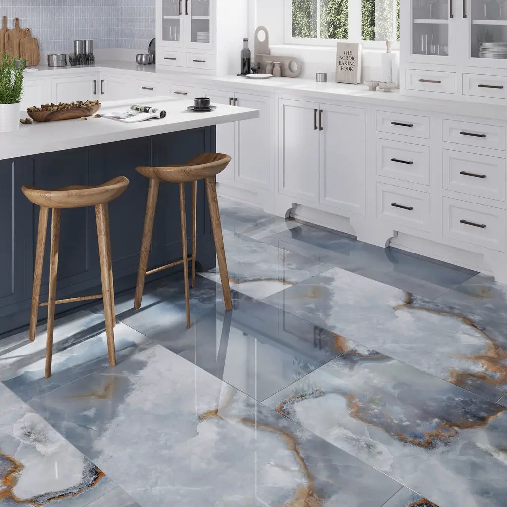 Blue 24x48 Lappato Porcelain Large Format Tile (2 pack, 15.5 sq ft/case) by Apollo Tile
